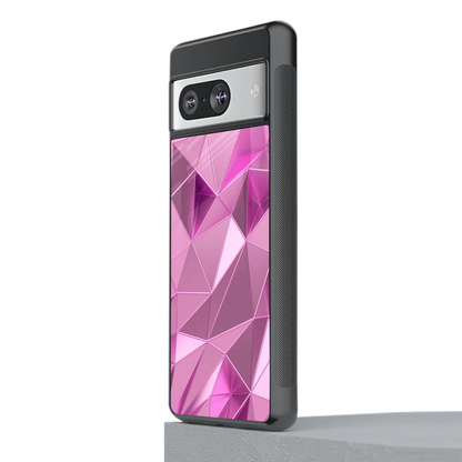 Blush Mosaic stylish phone case for google pixel 8 | glossy glass and slim fit