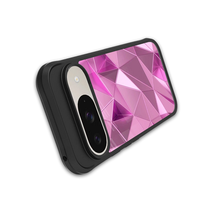 Blush Mosaic stylish phone case for google pixel 9 | glossy glass and slim fit