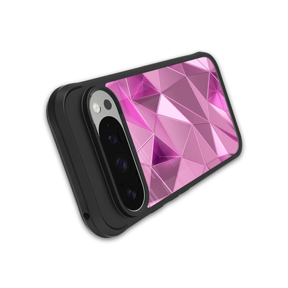 Blush Mosaic stylish phone case for google pixel 9 pro | glossy glass and slim fit