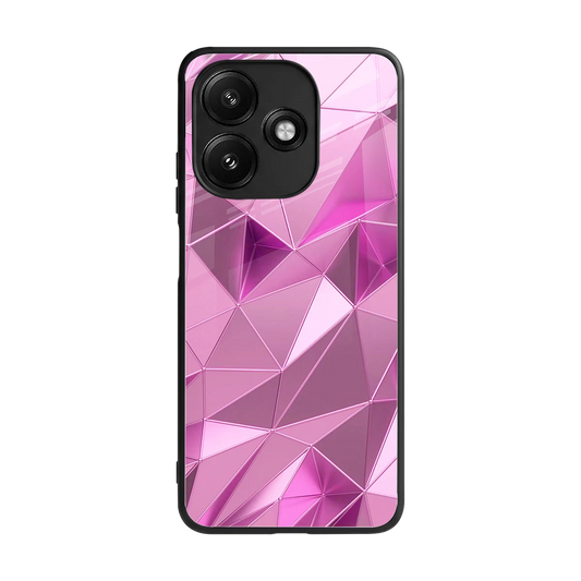 Blush Mosaic back phone cover | glass case for redmi 12 5g