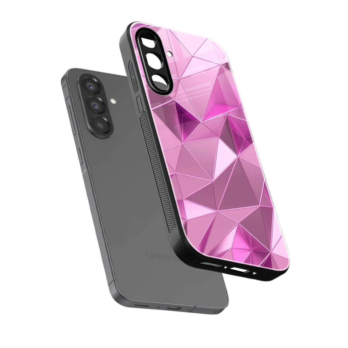 Blush Mosaic sleek samsung galaxy a17 5g cover with tempered glass back and TPU edges