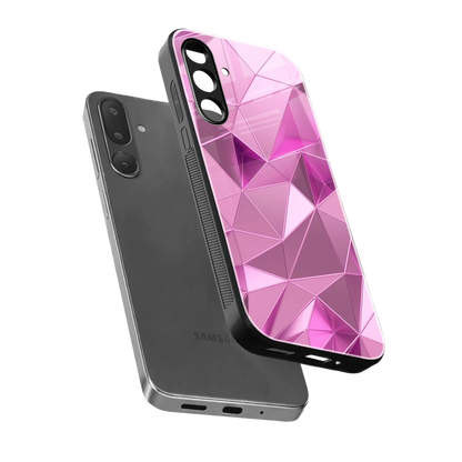 Blush Mosaic sleek samsung galaxy m56 5g cover with tempered glass back and TPU edges