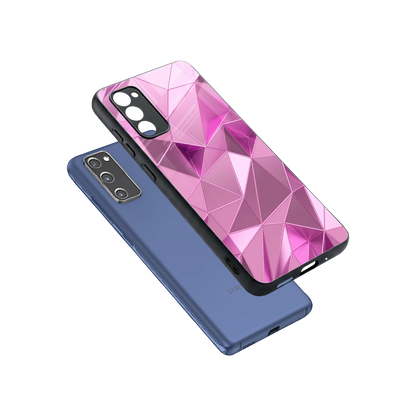 Blush Mosaic sleek samsung galaxy s20 fe cover with tempered glass back and TPU edges