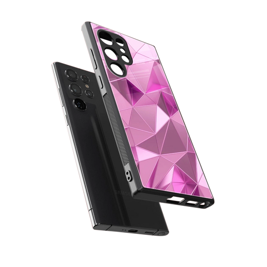 Blush Mosaic sleek samsung galaxy s24 ultra cover with tempered glass back and TPU edges