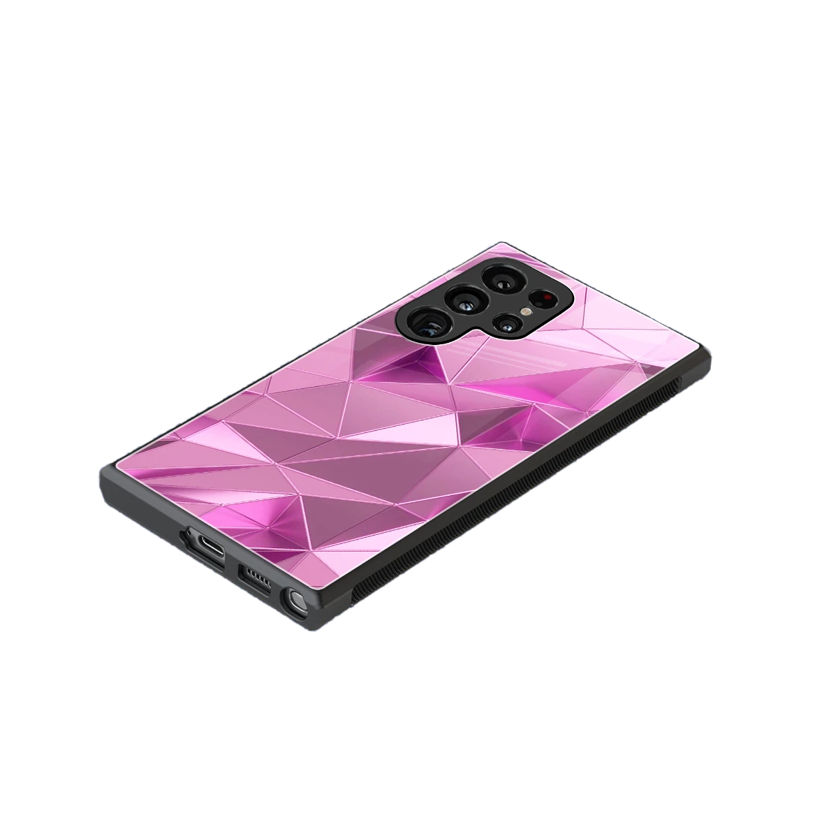 Blush Mosaic stylish phone case for samsung galaxy s23 ultra | glossy glass and slim fit