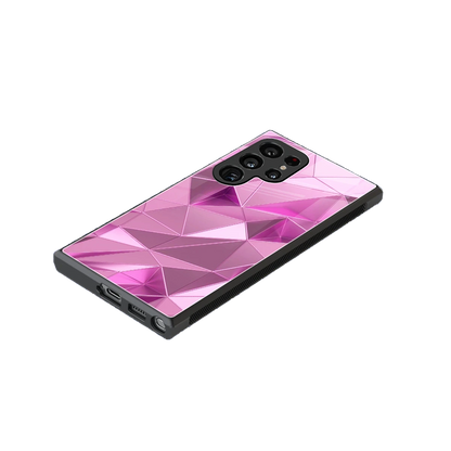 Blush Mosaic stylish phone case for samsung galaxy s23 ultra | glossy glass and slim fit