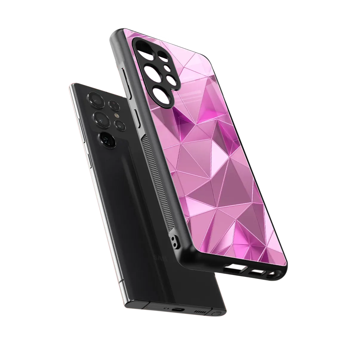 Blush Mosaic sleek samsung galaxy s26 ultra cover with tempered glass back and TPU edges