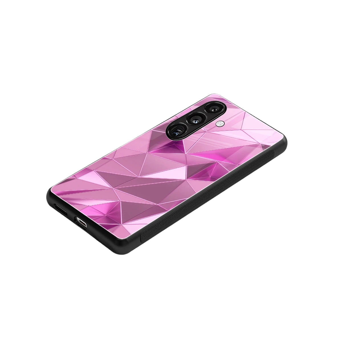 Blush Mosaic stylish phone case for samsung galaxy s24 fe | glossy glass and slim fit