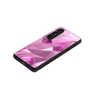 Blush Mosaic stylish phone case for samsung galaxy s24 fe | glossy glass and slim fit