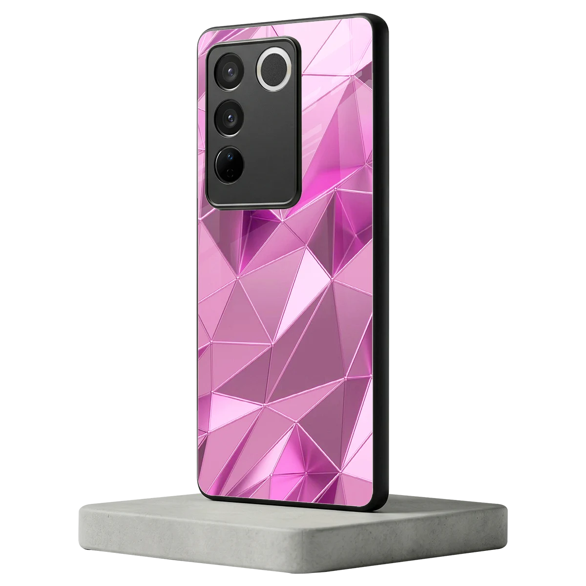 Blush Mosaic vivo v27 5g mobile cover | shockproof glass phone case