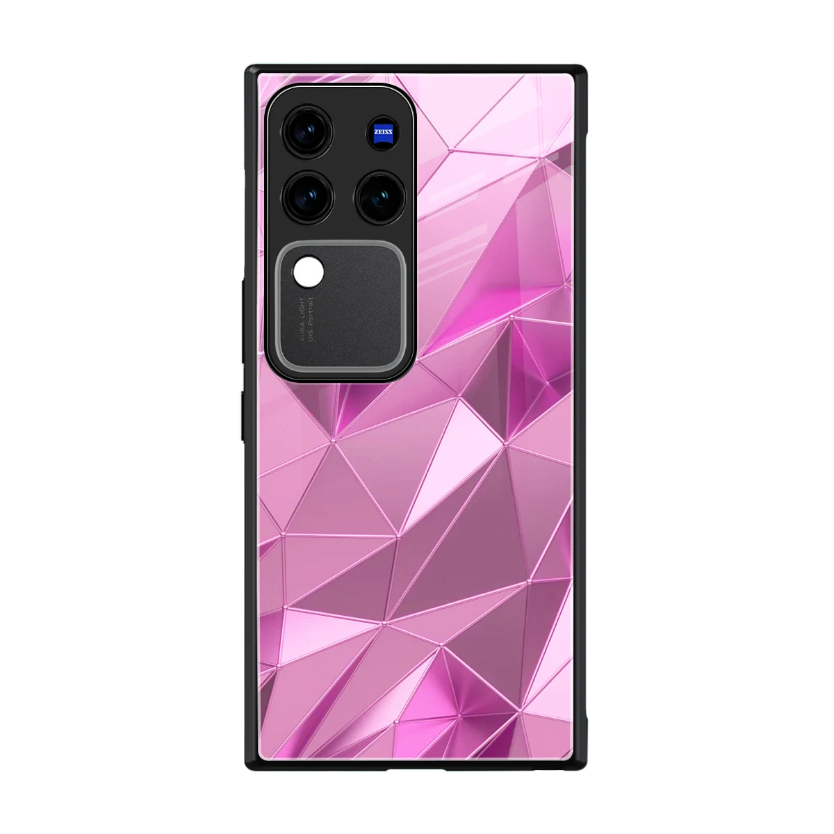 Blush Mosaic back phone cover | glass case forvivo v30 pro