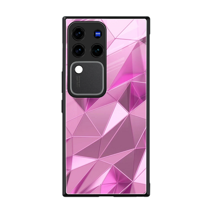Blush Mosaic back phone cover | glass case forvivo v30 pro