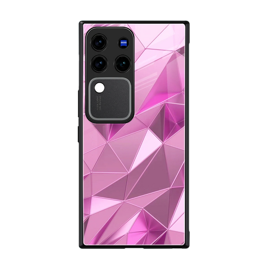 Blush Mosaic back phone cover | glass case forvivo v30 pro