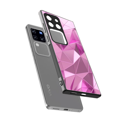 Blush Mosaic sleekvivo v30 pro cover with tempered glass back and TPU edges