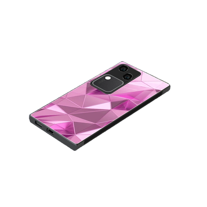 Blush Mosaic stylish phone case for vivo v30 | glossy glass and slim fit