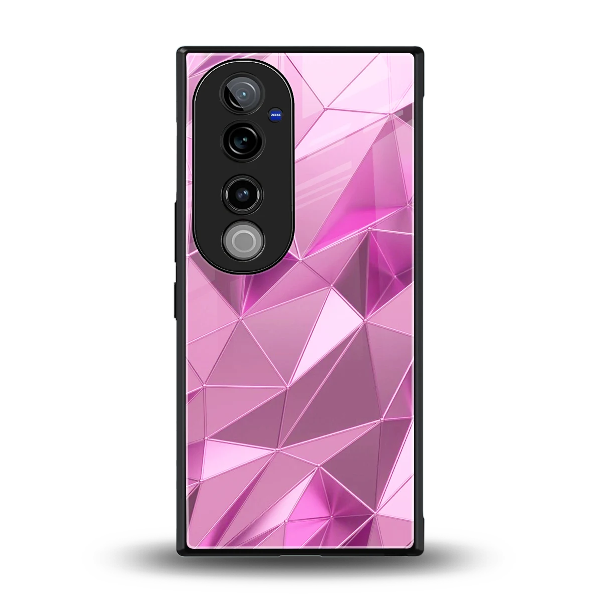 Blush Mosaic back phone cover | glass case for vivo v40 pro