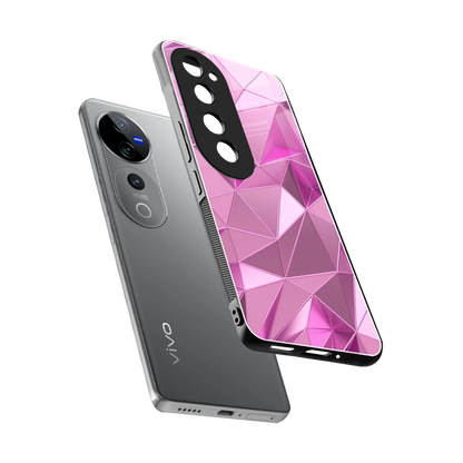 Blush Mosaic sleek vivo v40 pro cover with tempered glass back and TPU edges