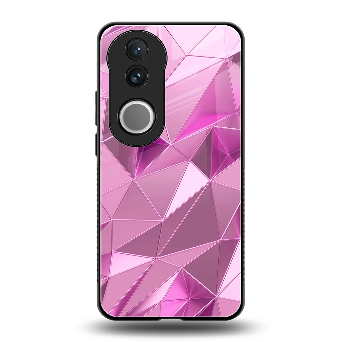 Blush Mosaic back phone cover | glass case for vivo v50