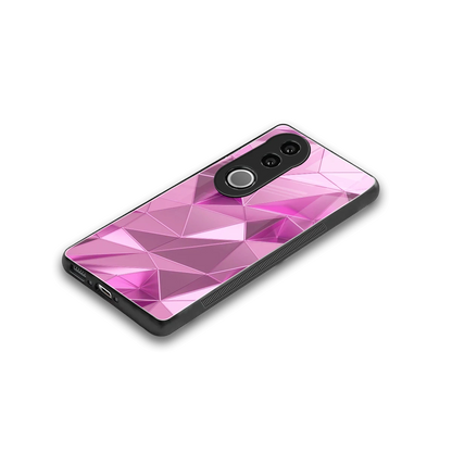 Blush Mosaic stylish phone case for vivo v50 | glossy glass and slim fit