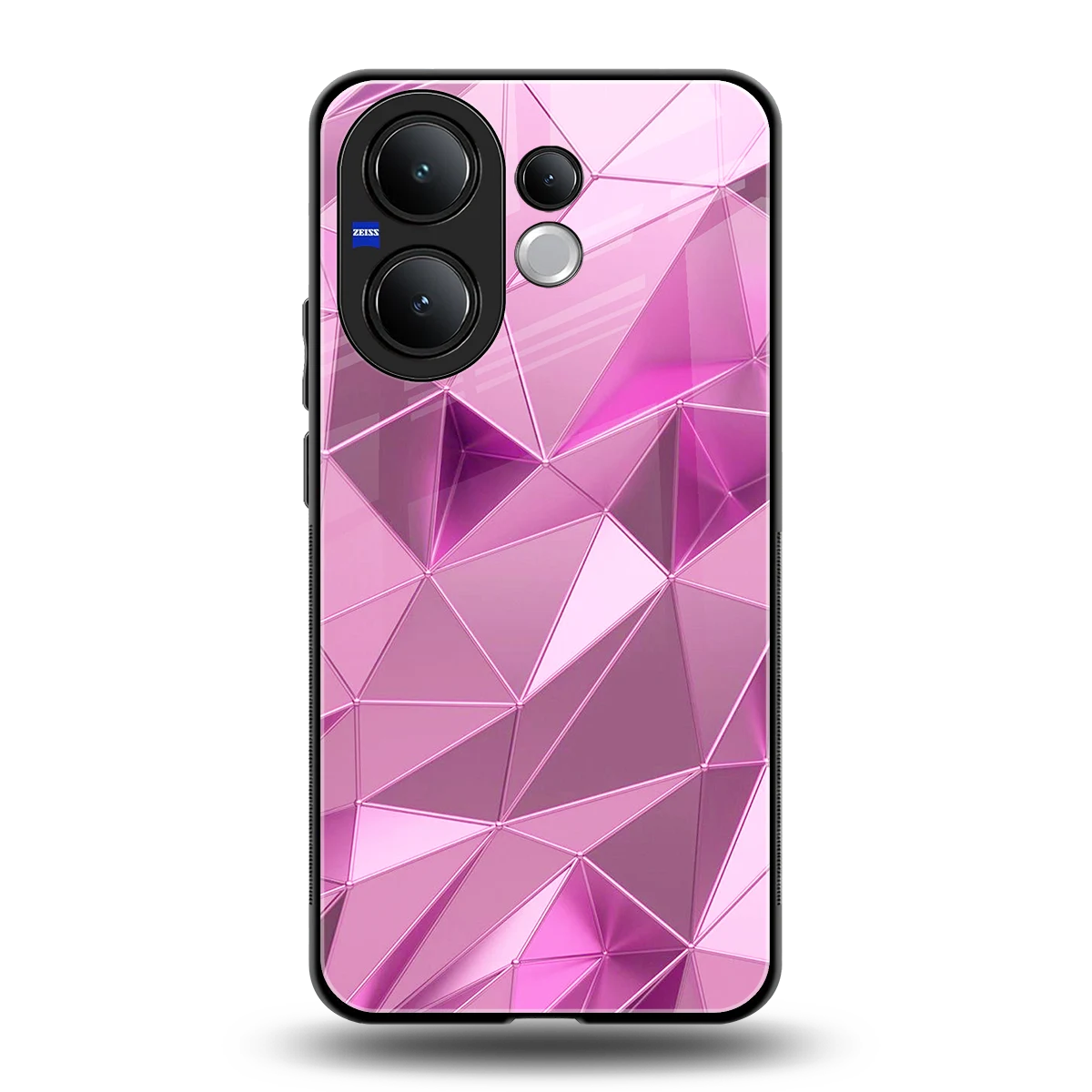 Blush Mosaic back phone cover | glass case for vivo v60