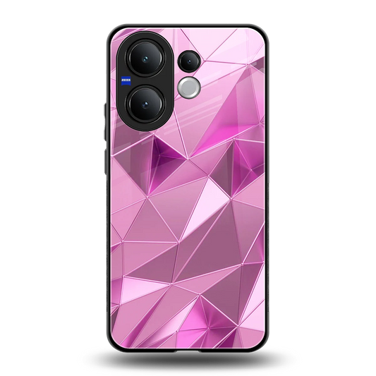 Blush Mosaic back phone cover | glass case for vivo v60