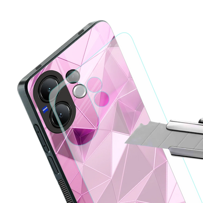 Blush Mosaic stylish phone case for vivo v60 | glossy glass and slim fit