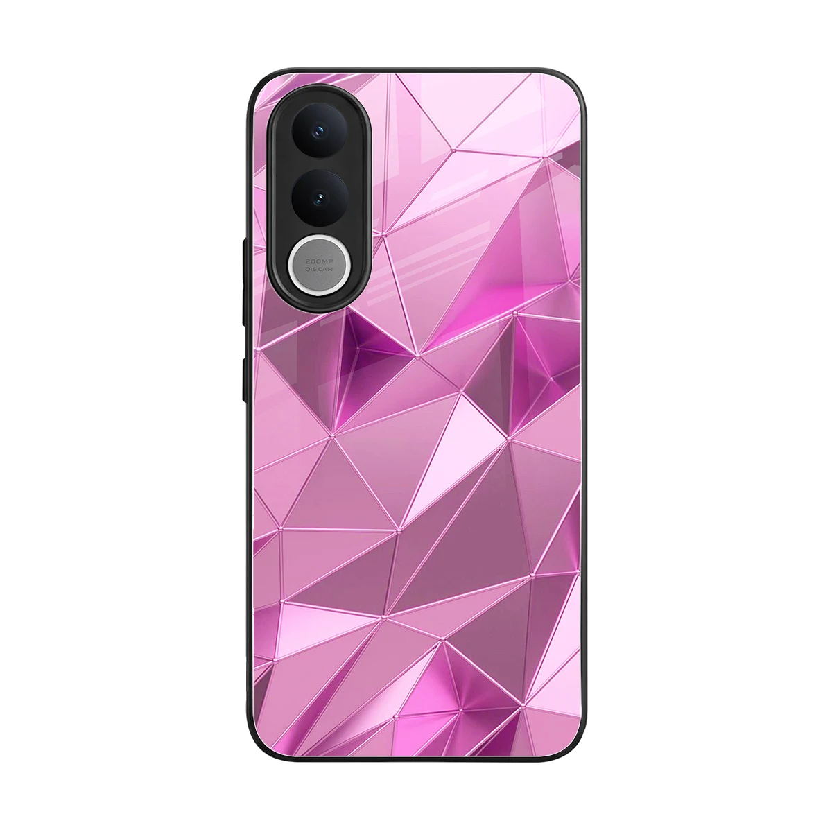 Blush Mosaic back phone cover | glass case for vivo v70 fe