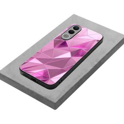 Blush Mosaic stylish phone case for vivo v70 fe | glossy glass and slim fit
