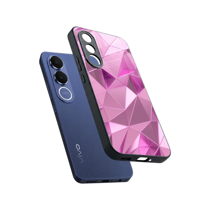 Blush Mosaic sleek vivo v70 fe cover with tempered glass back and TPU edges