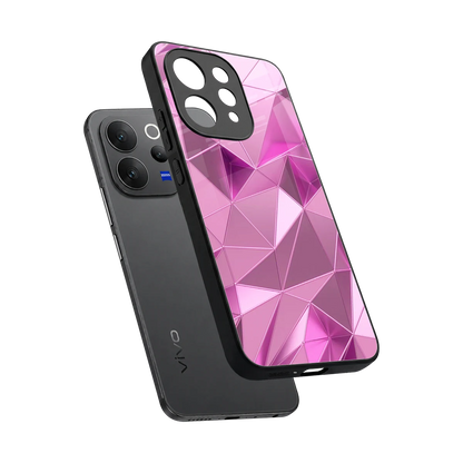 Blush Mosaic sleek vivo v70 elite cover with tempered glass back and TPU edges