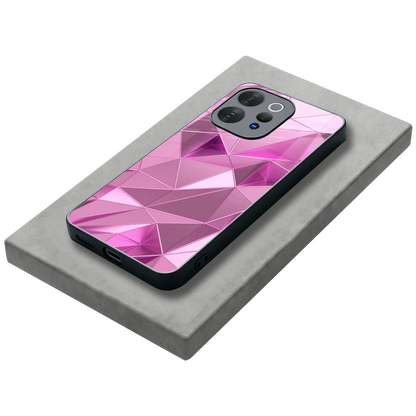 Blush Mosaic stylish phone case for vivo v70 | glossy glass and slim fit