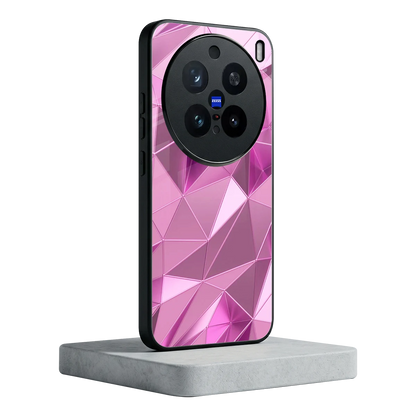 Blush Mosaic vivo x200 pro mobile cover | shockproof glass phone case