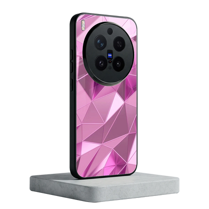 Blush Mosaic vivo x300 pro mobile cover | shockproof glass phone case