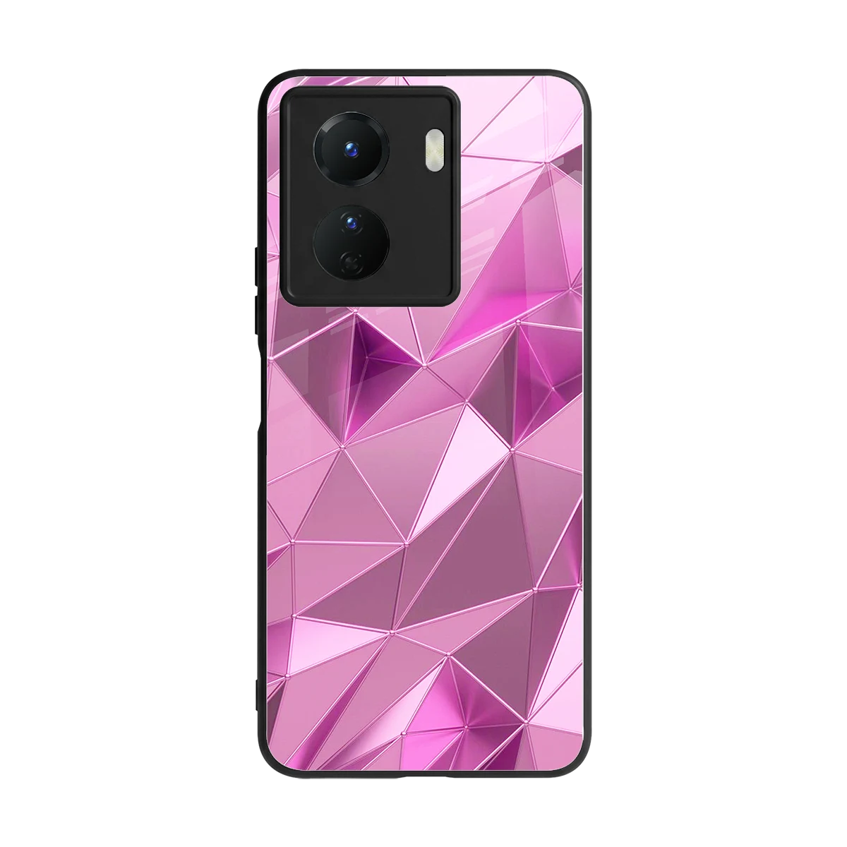 Blush Mosaic back phone cover | glass case for vivo y16