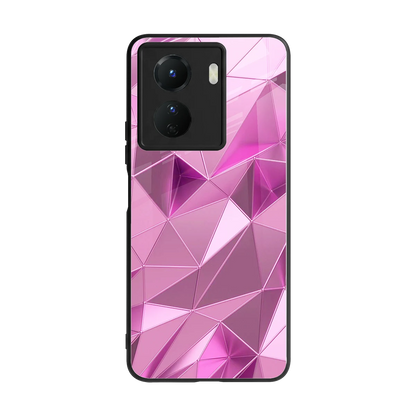 Blush Mosaic back phone cover | glass case for vivo y16