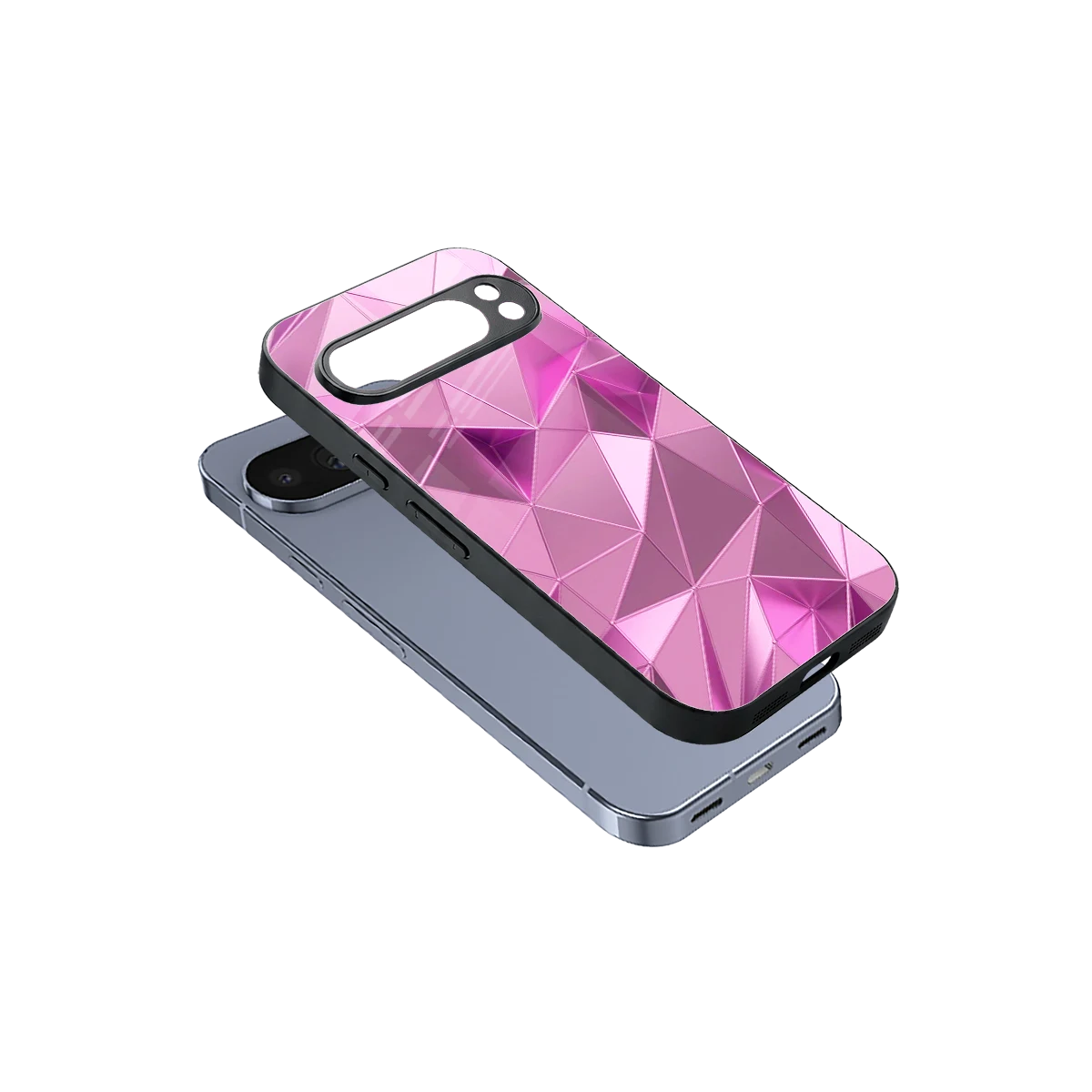 Blush Mosaic sleek google pixel 10 pro cover with tempered glass back and TPU edges