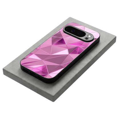 Blush Mosaic stylish phone case for google pixel 10 pro | glossy glass and slim fit