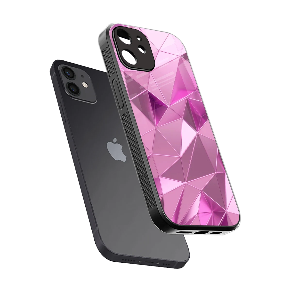 Blush Mosaic sleek iphone 11 cover with tempered glass back and TPU edges