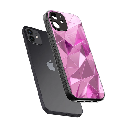 Blush Mosaic sleek iphone 11 cover with tempered glass back and TPU edges