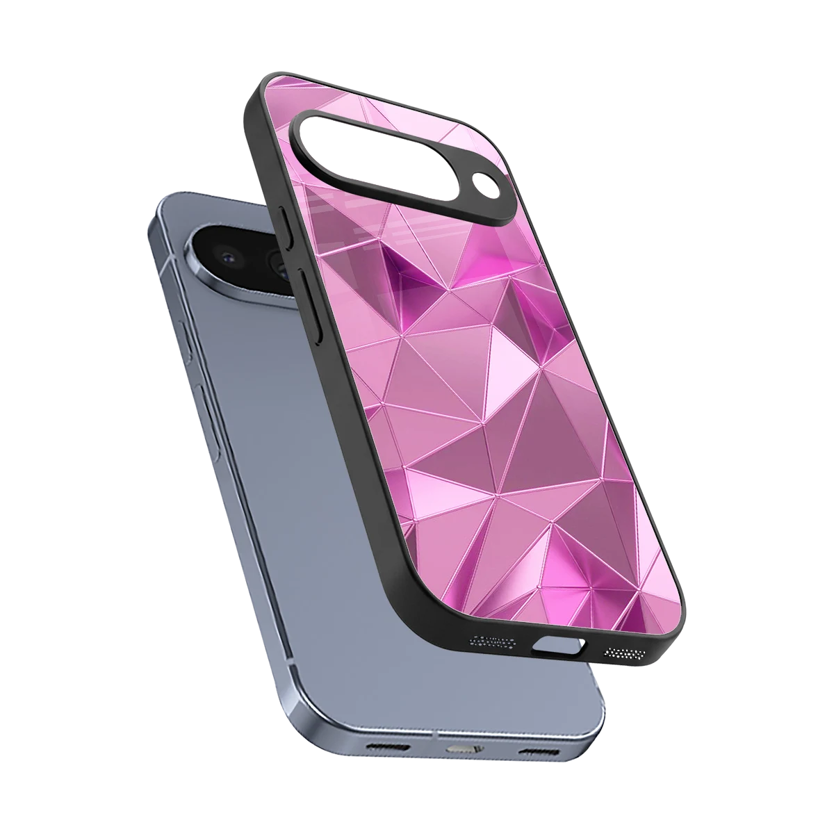 Blush Mosaic sleek google pixel 10 cover with tempered glass back and TPU edges