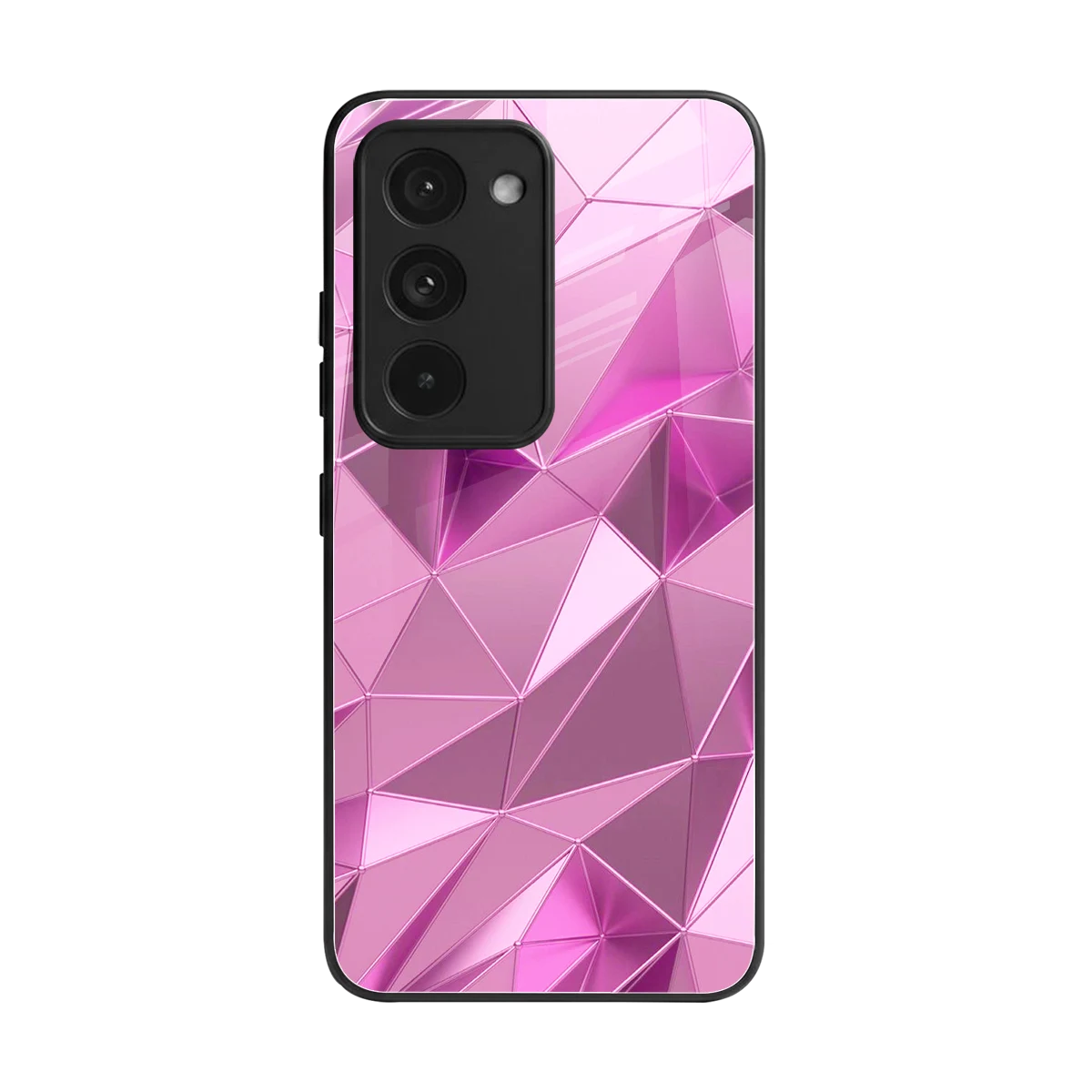 Blush Mosaic back phone cover | glass case for redmi 15 5g