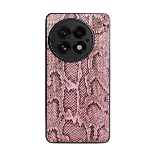 Blush Snake back phone cover | glass case for oneplus 13