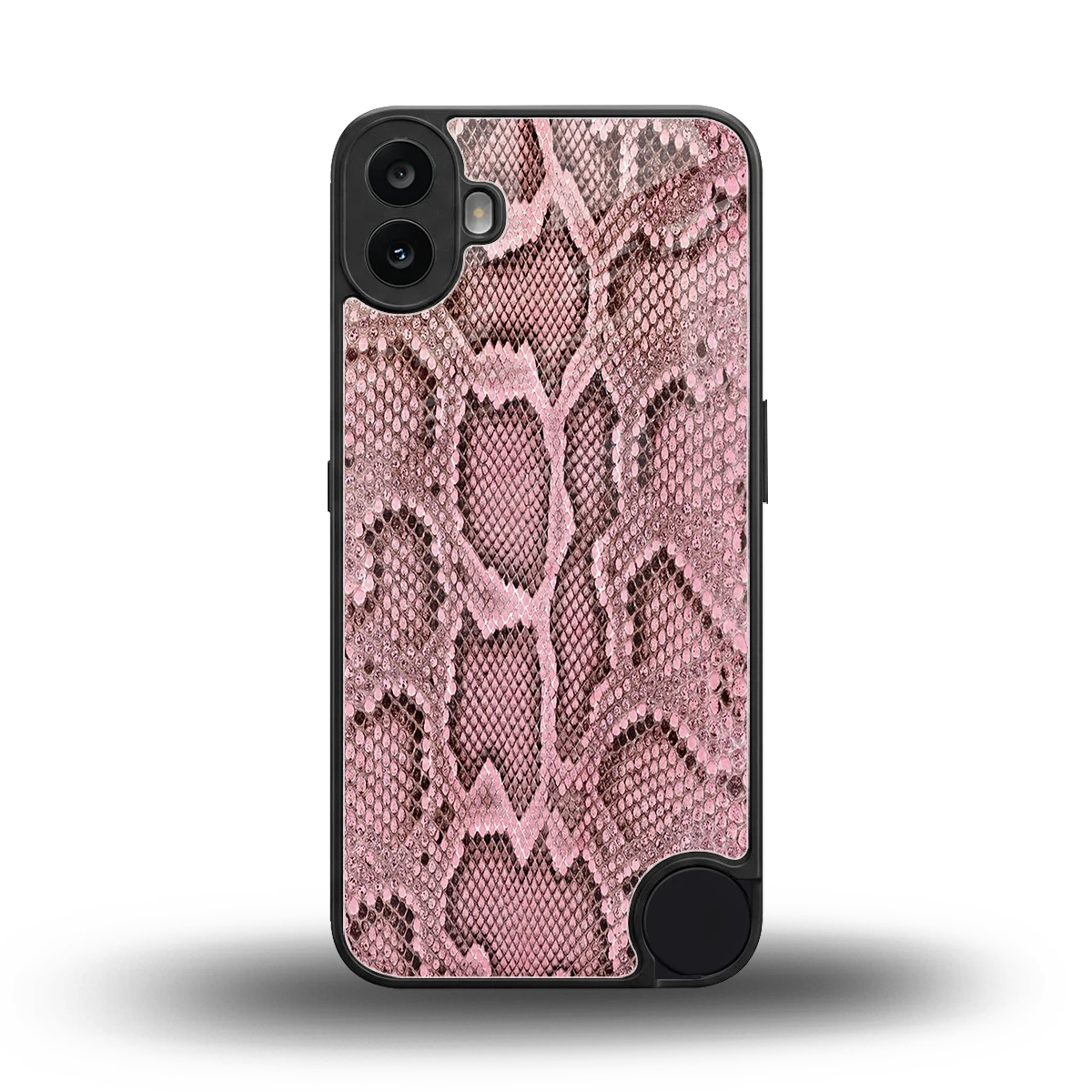 Blush Snake back phone cover | glass case for cmf nothing phone 1