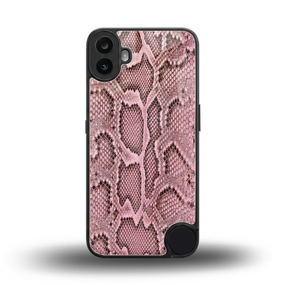Blush Snake back phone cover | glass case for cmf nothing phone 1