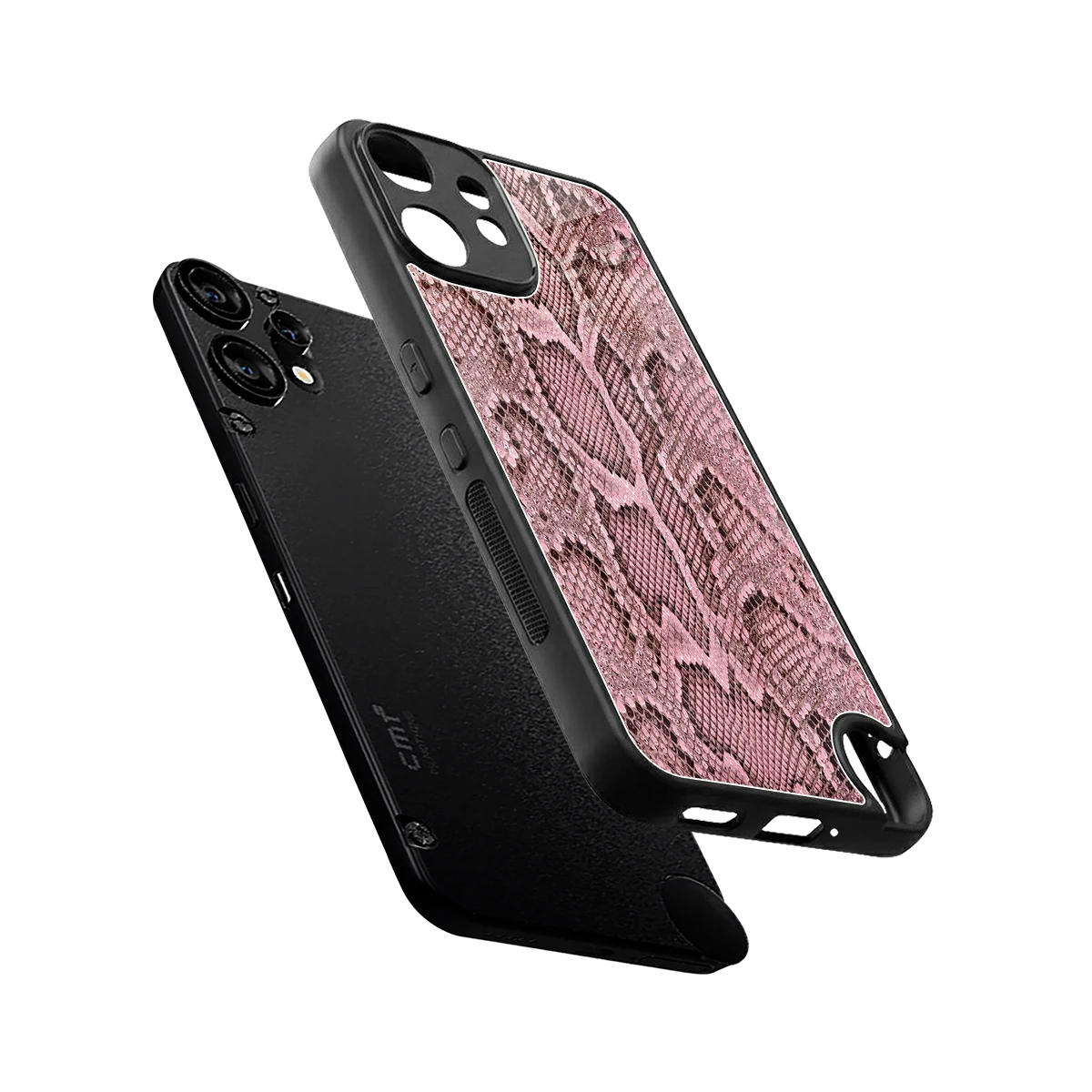 Blush Snake sleek cmf nothing phone 2 pro cover with tempered glass back and TPU edges