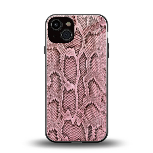 Blush Snake back phone cover | glass case for iphone 13
