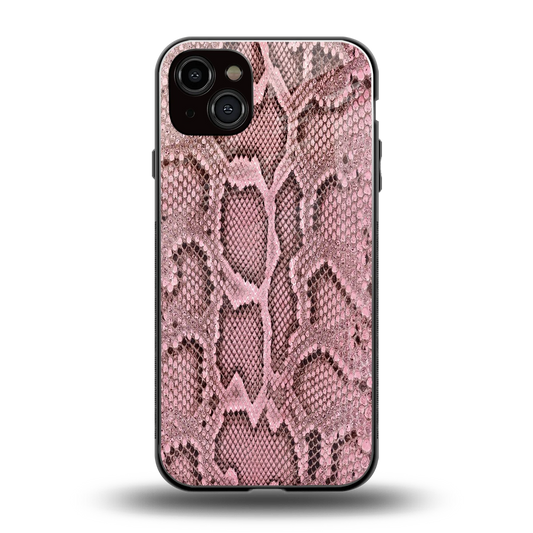 Blush Snake back phone cover | glass case for iphone 15 plus