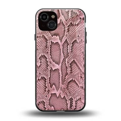 Blush Snake back phone cover | glass case for iphone 14 plus