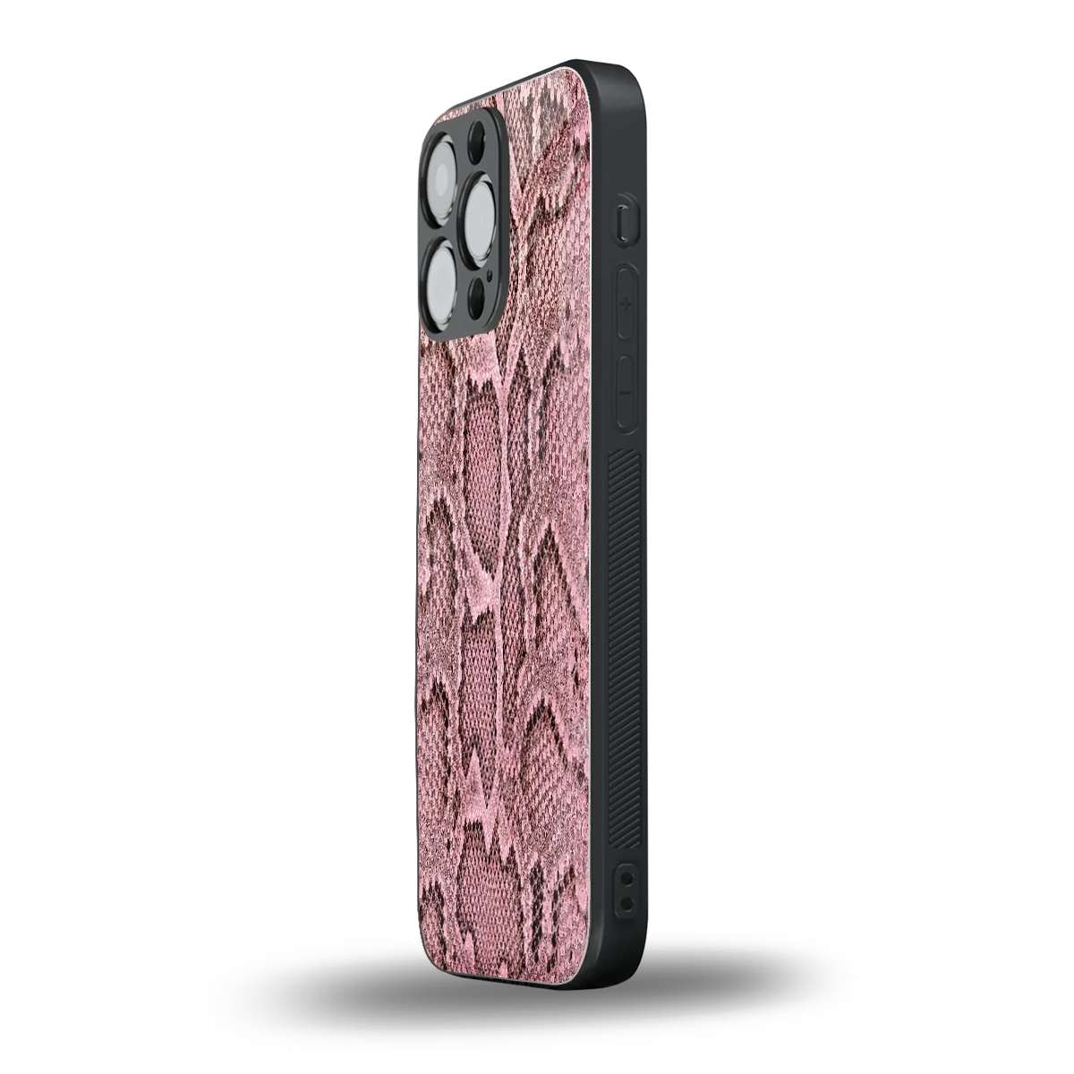 Blush Snake iphone 15 pro max mobile cover | shockproof glass phone case
