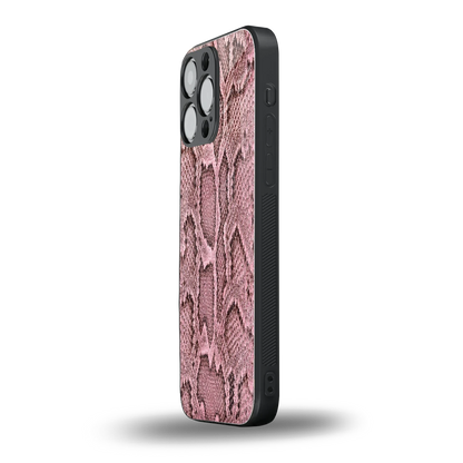 Blush Snake iphone 15 pro max mobile cover | shockproof glass phone case